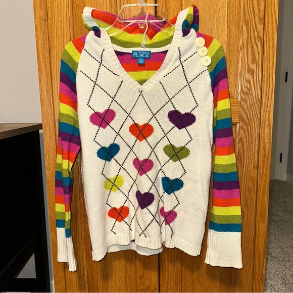The Children’s Place hooded sweater L for a girl 10/12 - Picture 3 of 6